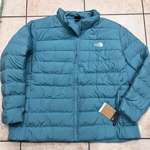 The North Face Aconcagua 3 Jacket Mens 4XL Blue Big Puffer Insulated Full Zip
